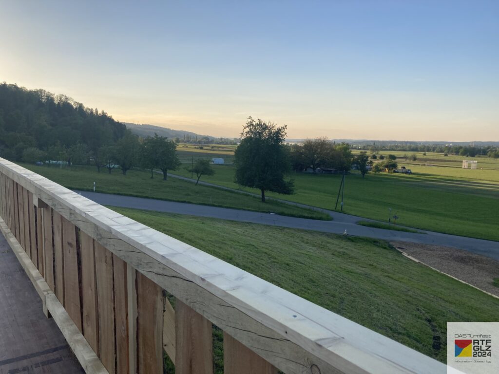 Herrlicher Blick vom Turnstübli auf das Festgelände