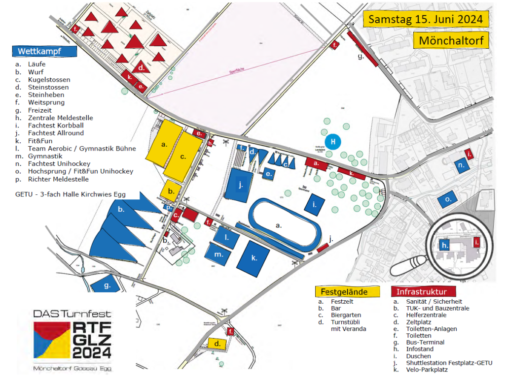 Turnfestgelände Übersichtspläne - 2. Wochenende Samstag